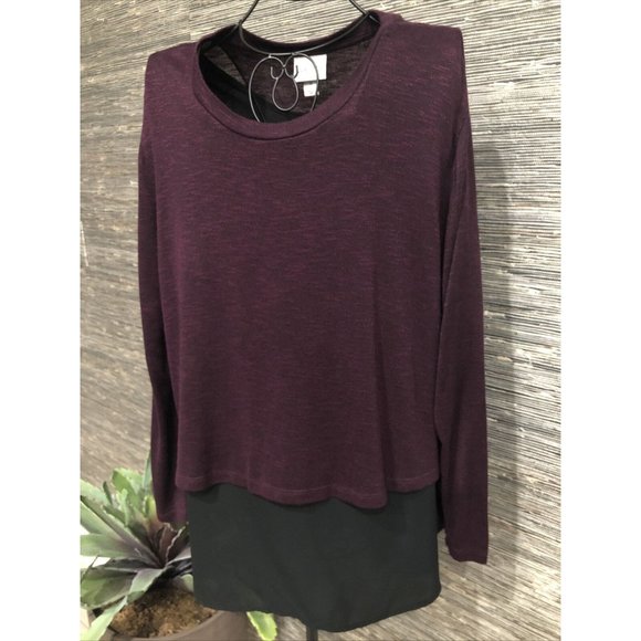 Ava And Viv Two In One Sweater/Blouse Long Sleeve - Picture 1 of 6